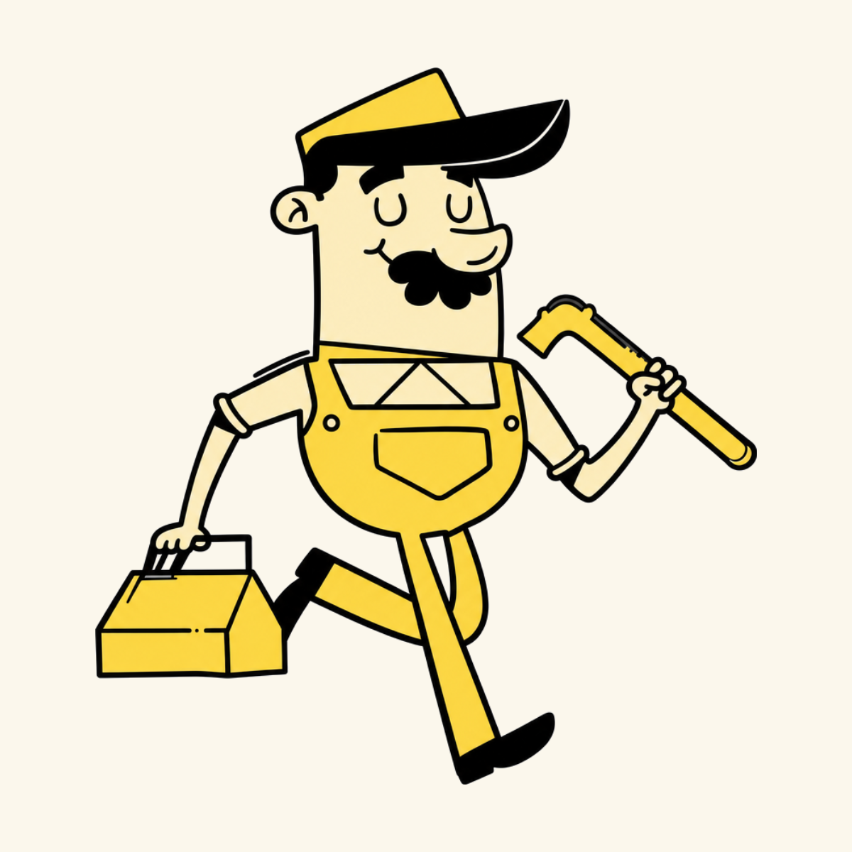 Mr. Wilson striding in with his toolbox and wrench, the technician
